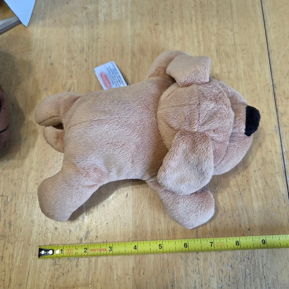 Melissa and Doug Lot of 5 Plush Puppy Dog Stuffed Animal Floppy Toy Brown 9 inch